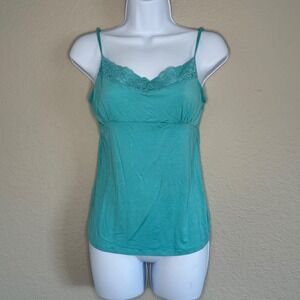 Y2K Old Navy Medium Babydoll Cami Tank Lace‎ Trim Coquette Soft Girl Feminine